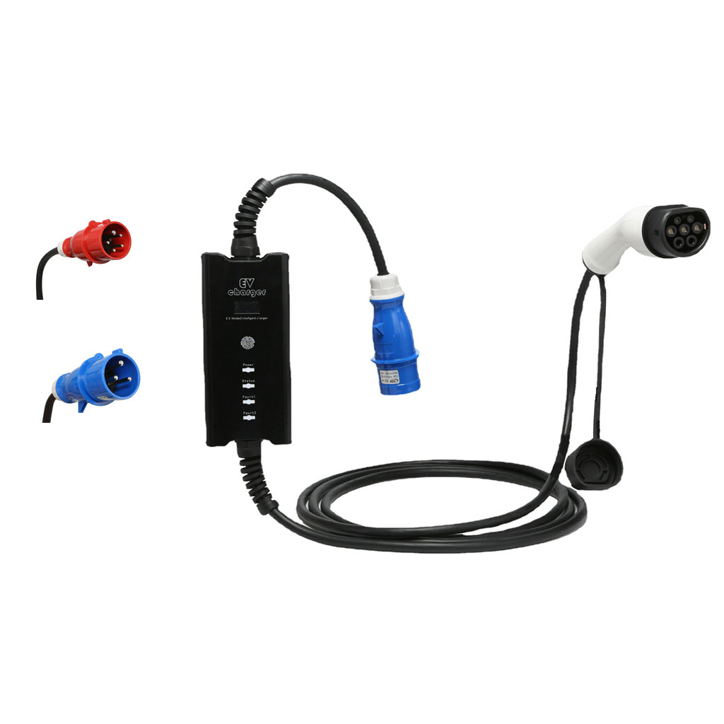 Home Use 16A 32A Adjustable El - Type 2 Portable Ev Charger 11Kw Cee review and price